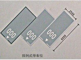 斜車位劃線標(biāo)準(zhǔn)尺寸圖！ 